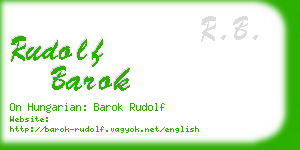 rudolf barok business card